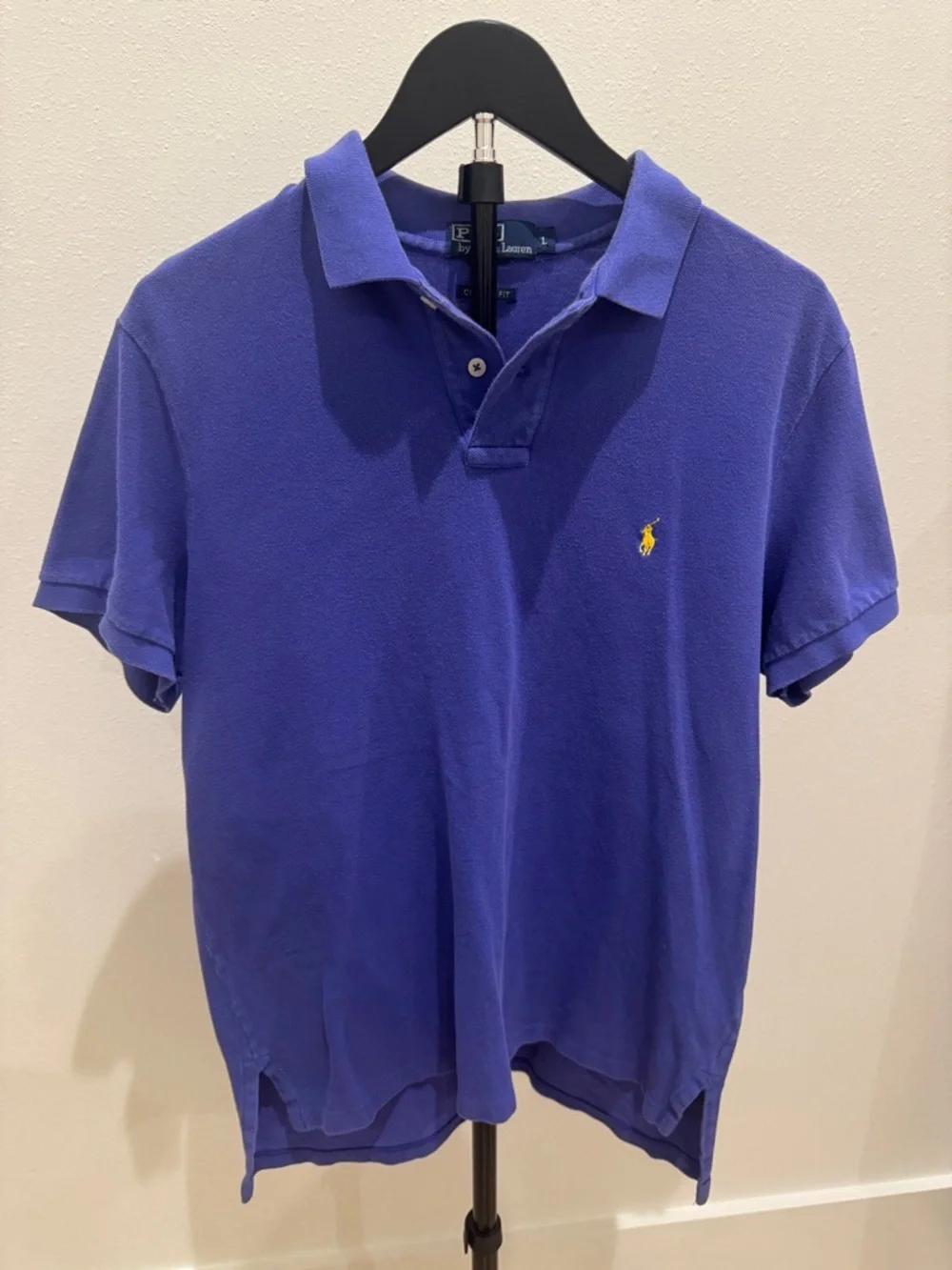 Ralph Lauren Men's Deep Purple Polo with Yellow Pony